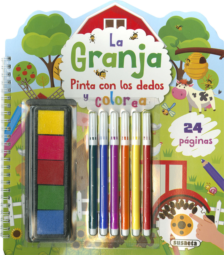 LA GRANJA - Pinta con los dedos y colorea