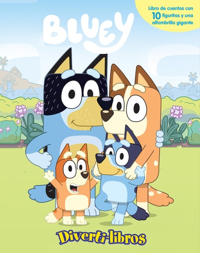 BLUEY - Diverti-libros (Libro de cuentos con 10 figuritas y una alfombrilla gigante)