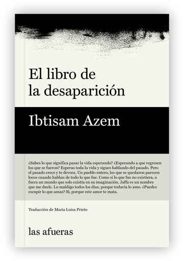 EL LIBRO DE LA DESAPARICIÓN - Ibtisam Azem